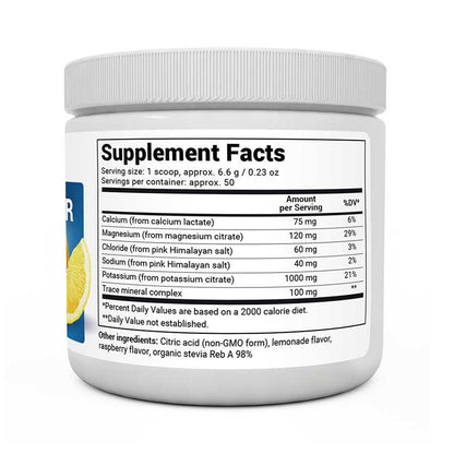 Electrolyte Powder Raspberry Lemon Flavor 50 servings