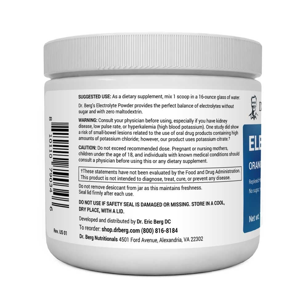 Electrolyte Powder Orange Natural Flavor