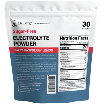 Electrolyte Powder Salty Raspberry Lemon