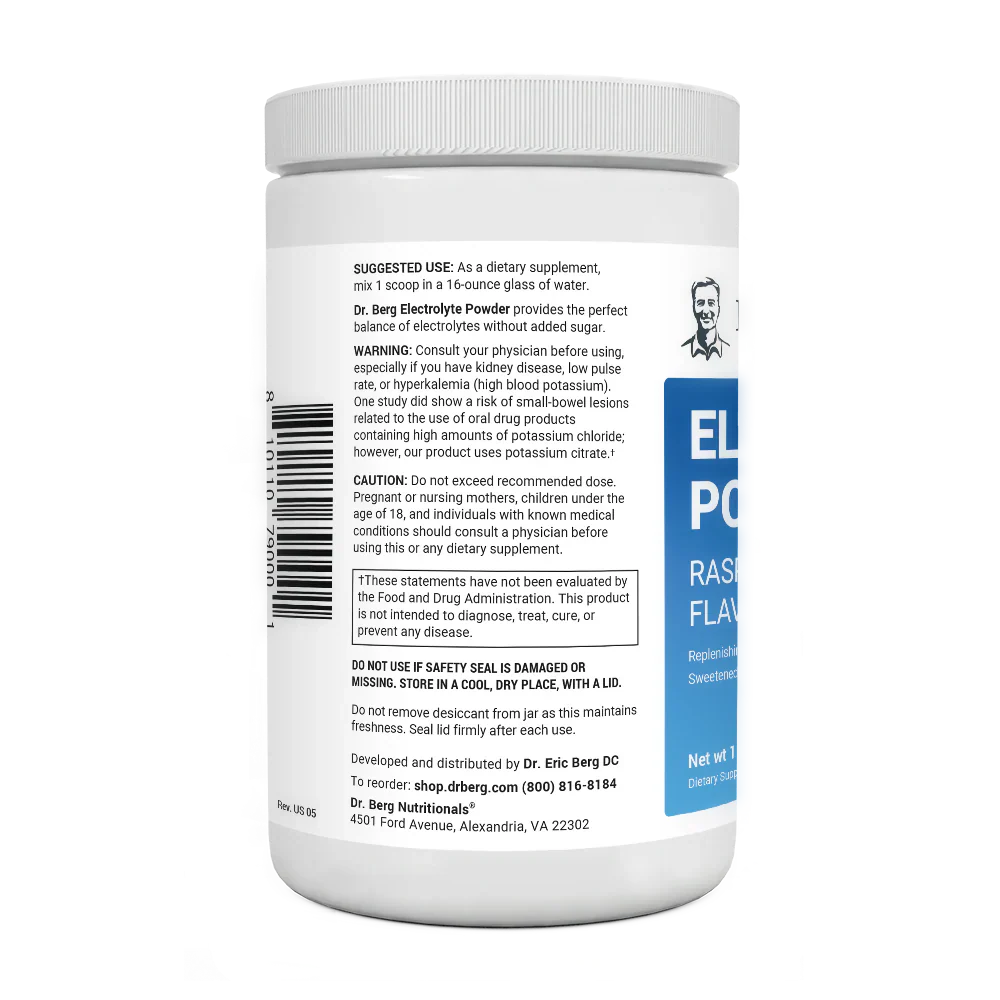 Electrolyte Powder Raspberry & Lemon Natural Flavor 100 Servings