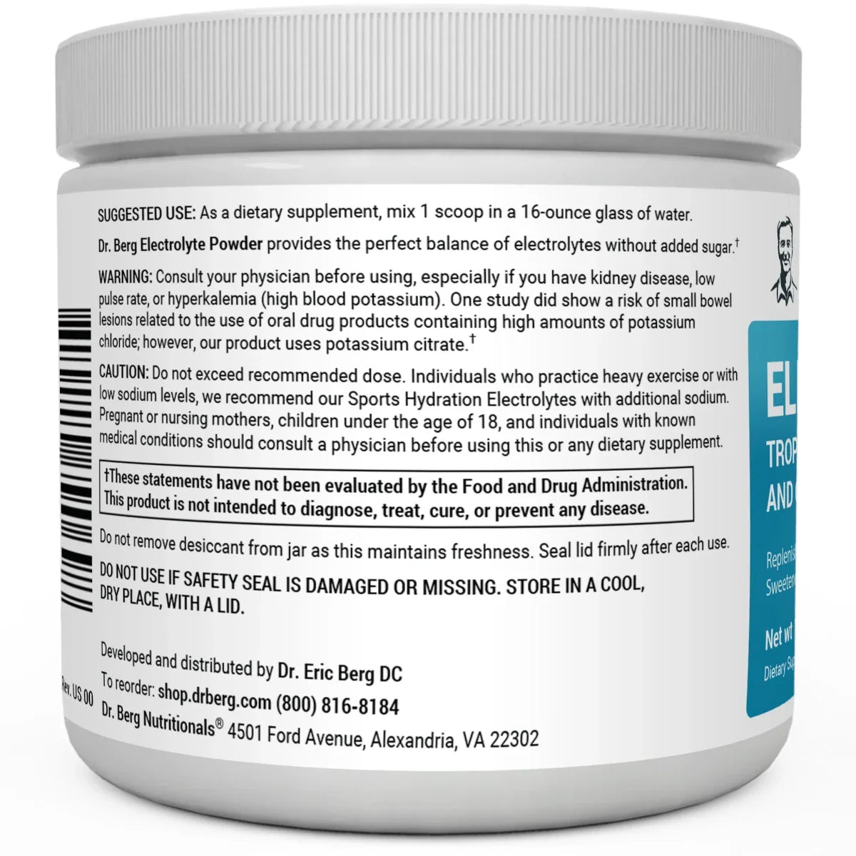 Electrolyte Powder Tropical Coconut, Pineapple and Orange 50 servings