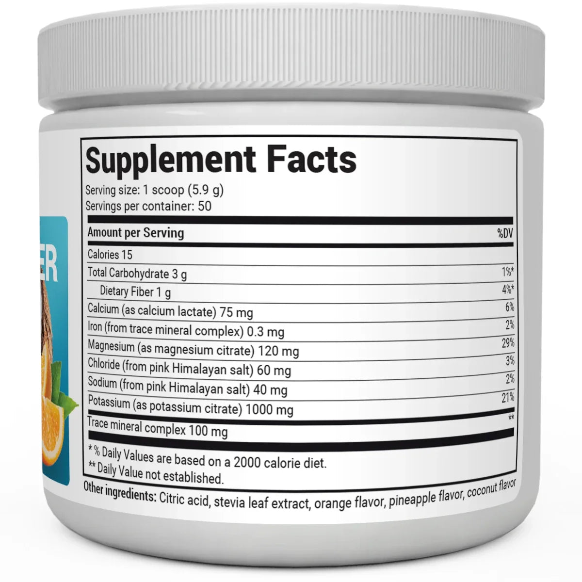 Electrolyte Powder Tropical Coconut, Pineapple and Orange 50 servings